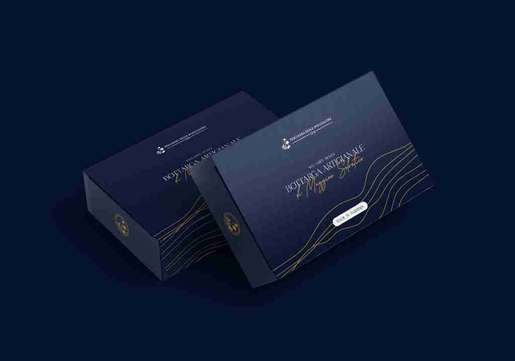 Confezione di bottarga di muggine premium prodotta a Tortolì