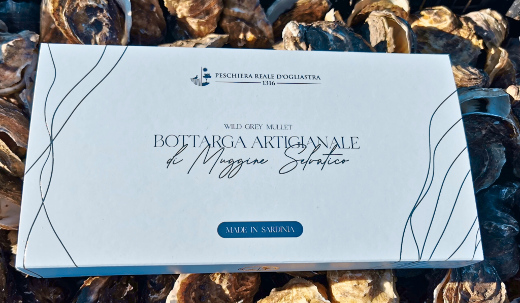 Bottarga Peschiera Reale d'Ogliastra 1316, premiata per la qualità artigianale in Sardegna. Cooperativa Pescatori Tortolì 2025
