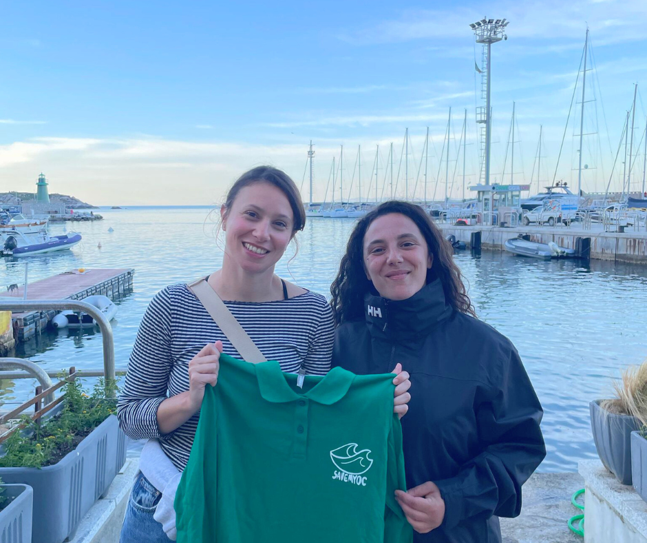 Giulia e Francesca, leader delle associazioni Riduci l’Impronta e Save My Ocean durante evento green